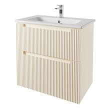 Тумба с раковиной подвесная Dreja Euphoria 80 см, бежевый