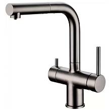 Смеситель для кухни с выдвижным изливом Grocenberg GB4097BG, графит