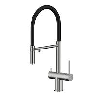 Смеситель для кухни с подключением фильтра Rivelato Adria 1523517, нержавеющая сталь