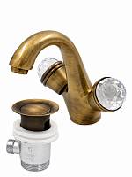 Смеситель для раковины с донным клапаном Fiore XT SKY (SWAROVSKI®) 17OO0623, бронза