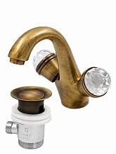 Смеситель для раковины с донным клапаном Fiore XT SKY (SWAROVSKI®) 17OO0623, бронза