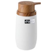 Дозатор жидкого мыла FIXSEN WHITE BOOM FX-412-1, белый/коричневый