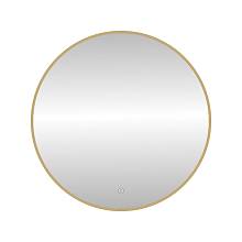 Зеркало с подсветкой LED Fixsen FX-1070G круглое 70х70 см, золотой сатин