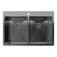 Кухонная мойка Rivelato Rinox 7450 2В PVD, черный