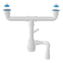 Сифон для двойной кухонной мойки Nova NV1162