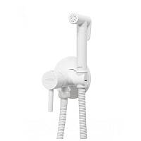 Смеситель встраиваемый с гигиеническим душем Hansberge H3099WW, белый