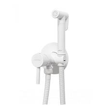 Смеситель встраиваемый с гигиеническим душем Hansberge H3099WW, белый