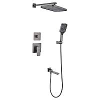 Душевая система встраиваемая Fmark FS8748-3Q, графит