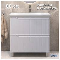 Тумба с раковиной напольная VIGO Neo 329-com, 80 см
