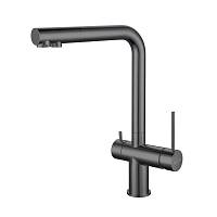 Смеситель для кухни с подключением фильтра Rivelato Lugano 1523513, черный