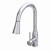 Смеситель для кухни с выдвижным изливом BRAVAT F7798929CP-SW, хром