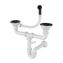 Сифон для кухонной мойки Rivelato 12G14PB4-P2A, черный