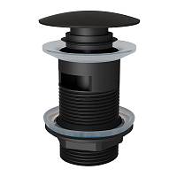 Донный клапан для раковины с переливом Knotlor BM9011BL, черный