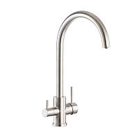 Смеситель для кухни с подключением фильтра FRAP F43899-45, сатин