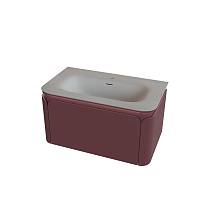Тумба под раковину подвесная Knotlor ЦВЕТЕНИЕ 79 см, бордо