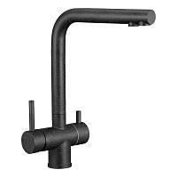 Смеситель для кухни с подключением фильтра воды Fmark FS1362H-1, черный