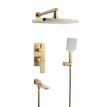 Душевая система встраиваемая Shevanik S9935G, золотой сатин