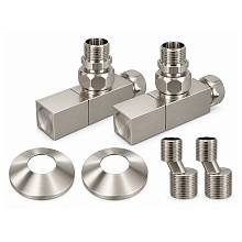 Комплект угловатых вентилей (3/4"x1/2") Terminus 01ГШ3412Н, никель
