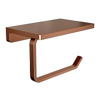 Держатель для туалетной бумаги с полочкой Knotlor PH101RB, бронза