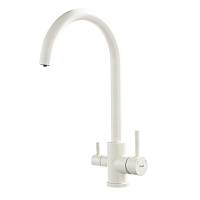 Смеситель для кухни с подключением фильтра FRAP F43899-48, белый
