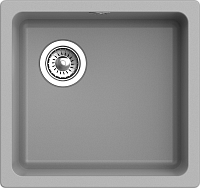 RIVELATO Мойка BERKANA 45 подст.монтаж 1-чаш 485*455 grigio metallizzato арт.