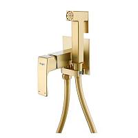 Гигиенический душ со смесителем встраиваемый Raglo R02.54.03, сатин золотой