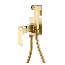 Гигиенический душ со смесителем встраиваемый Raglo R02.54.03, сатин золотой