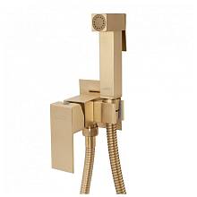 Смеситель встраиваемый с гигиеническим душем Hansberge H3077MG, матовое золото
