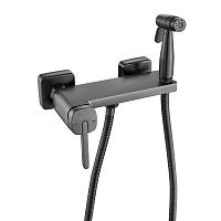Гигиенический душ со смесителем Rose R315T, оружейная сталь