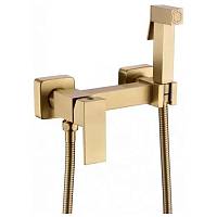 Смеситель с гигиеническим душем Grocenberg GB101N-MG, матовое золото