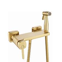 Гигиенический душ со смесителем Rose R315G, золотой сатин