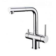 Смеситель для кухни с выдвижным изливом Grocenberg GB4097CR, хром