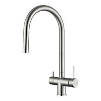 Смеситель для кухни с подключением фильтра Rivelato Trevi 2433505, нержавеющая сталь