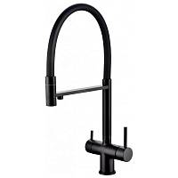 Смеситель для кухни с гибким изливом Grocenberg GB4099BL, черный