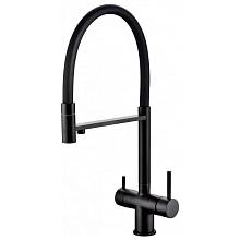 Смеситель для кухни с гибким изливом Grocenberg GB4099BL, черный