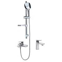 Набор для ванны 3 в 1 Grocenberg GB1009CR, хром