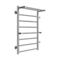 Полотенцесушитель водяной с полкой (правое подключение) Terminus Аврора П8 50х80, хром