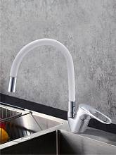 Смеситель для кухни VODA Elastic hose EH 519 white