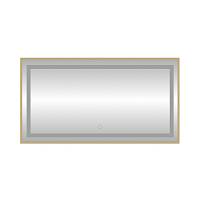 Зеркало с подсветкой LED Fixsen FX-2090G прямоугольное 90х70 см, золотой сатин
