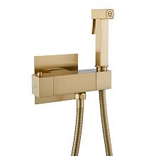 Гигиенический душ с термостатом Rose R965G, золотой сатин