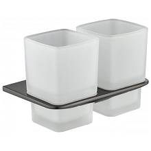 Стакан для ванной комнаты двойной Grocenberg AC0056BG, графит