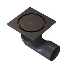 Душевой трап точечный Knotlor SDSC100GM, вороненая сталь