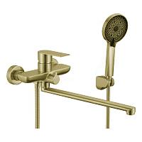 Смеситель для ванны Fmark FS8824C, матовое золото