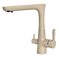 Смеситель для кухни с подключением фильтра GranFest 3223, кашемир