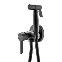 Гигиенический душ со смесителем встраиваемый VODA VSL01B, черный