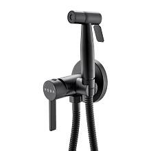 Гигиенический душ со смесителем встраиваемый VODA VSL01B, черный