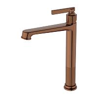 Смеситель для раковины высокий Haiba HB11797-2, брашированное розовое золото