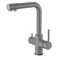 Смеситель для кухни с подключением фильтра GranFestGF-Z-5423, темно-серый