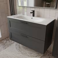 Тумба с раковиной подвесная (100см) Terminus Classik CLA101002701601O, графит