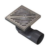 Душевой трап точечный Knotlor SDSL100BS, матовая сталь